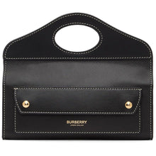 Burberry Black Mini Topstitched Pocket Bag