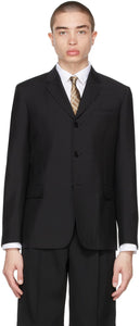 Burberry Black Mohair Tailored Relaxed Fit Blazer - Barberry Black M Mohair sur mesure Blazer décontracté - 버버리 블랙 모헤어 편안한 편안한 블레이저