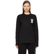 Burberry Black Monogram Atherton Long Sleeve T-Shirt - T-shirt à manches longues Burberry Noir Monogram ATHERTON - 버버리 블랙 모노그램 아테 튼 긴 소매 티셔츠