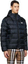 Burberry Black Monogram Hooded Puffer Jacket