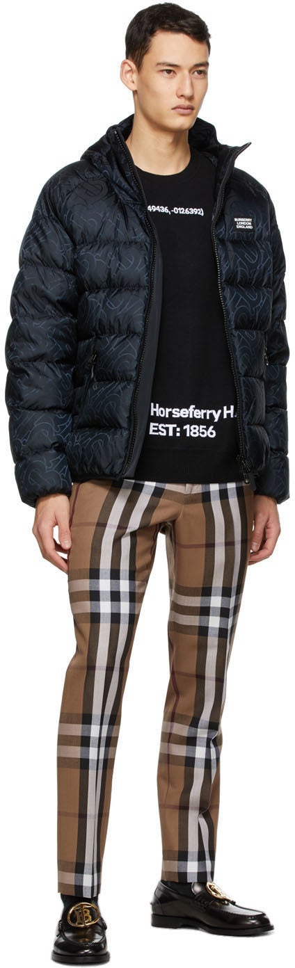 Burberry Black Monogram Hooded Puffer Jacket