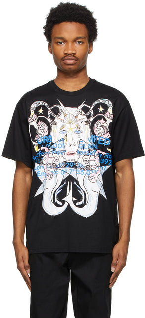 Burberry Black Montage Print Oversized T-Shirt - T-shirt surdimensionné imprimé de montage noir burberry - 버버리 블랙 몽타주 인쇄 대형 티셔츠 인쇄