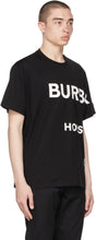 Burberry Black Oversized 'Horseferry' Print T-Shirt