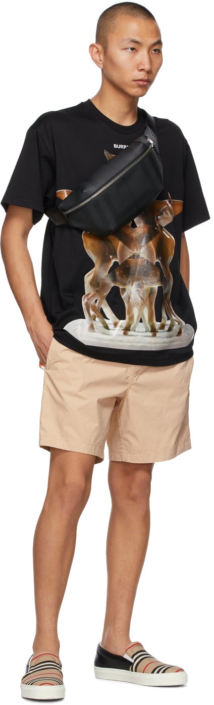 Burberry Black Oversized Kaleidoscope T-Shirt