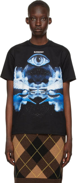 Burberry Black Oversized Shark Print T-Shirt - T-shirt imprimé de requin surdimensionné noir burberry - 버버리 블랙 대형 상어 인쇄 티셔츠