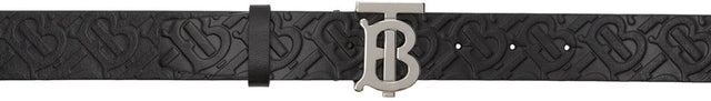 Burberry Black Plaque Belt - Ceinture à plaque noire Burberry - 버버리 블랙 플라크 벨트