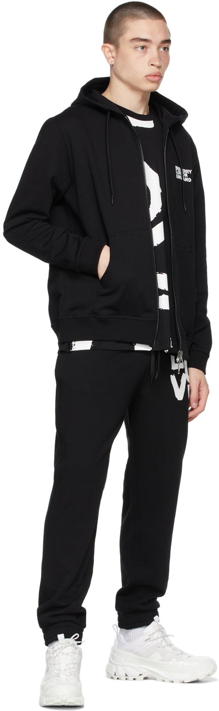 Burberry Black Print 'Love' Jogging Lounge Pants