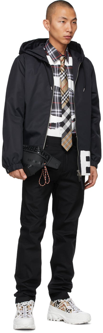 Burberry Black Ripstop Ezra Trousers