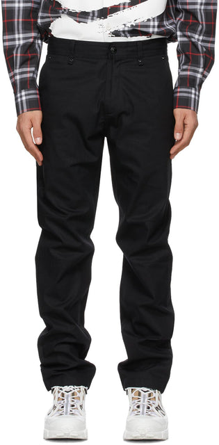Burberry Black Ripstop Ezra Trousers - Burberry Black Ripstop Ezra Pantalons - 버버리 블랙 ripstop ezra 바지