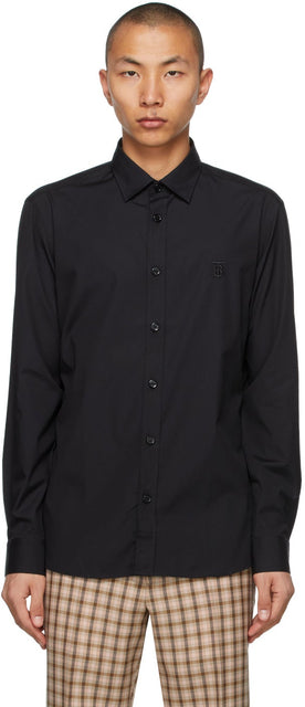 Burberry Black Sherwood Shirt - Chemise Burberry Noir Sherwood - 버버리 블랙 셔츠 셔츠