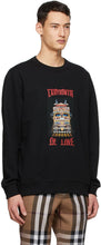 Burberry Black Slogan Print Sweatshirt