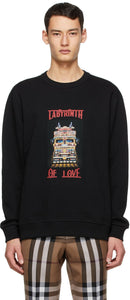 Burberry Black Slogan Print Sweatshirt - Sweat-shirt imprimé slogan noir burberry - 버버리 블랙 슬로건 프린트 스웨터
