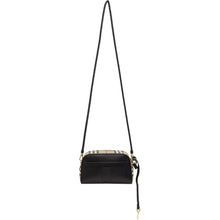 Burberry Black Vintage Check Half Cube Crossbody Bag