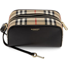 Burberry Black Vintage Check Half Cube Crossbody Bag