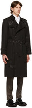 Burberry Black Westminster Horseferry Print Trench Coat
