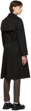 Burberry Black Westminster Horseferry Print Trench Coat