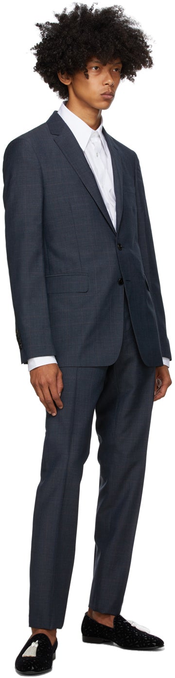 Burberry Blue Check Slim Suit