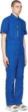Burberry Blue Cotton Canvas Boiler Jumpsuit