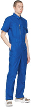 Burberry Blue Cotton Canvas Boiler Jumpsuit