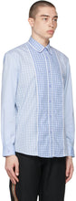 Burberry Blue Cotton Contrast Check Shirt