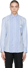 Burberry Blue Cotton Contrast Check Shirt - Chemise de contrôle de contraste de coton bleu burberry - 버버리 블루 코튼 대조 체크 셔츠