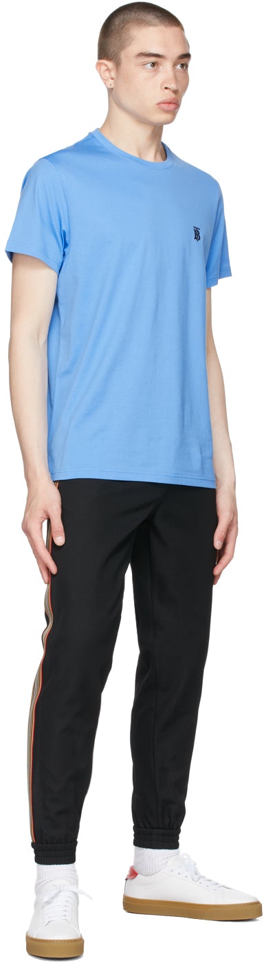 Burberry Blue Cotton TB T-Shirt