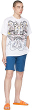 Burberry Blue Logo AppliquÃ© Chino Shorts