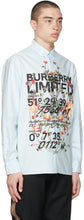 Burberry Blue Montage Print Shirt