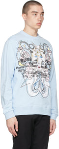 Burberry Blue Montage Print Sweater