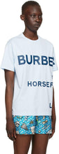 Burberry Blue Oversized 'Horseferry' T-Shirt