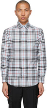 Burberry Blue Poplin Check Logo AppliquÃ© Shirt - Burberry Blue Poplin Check Logo Appliqué - 버버리 블루 포플린 확인 로고 appliqué © shirt.
