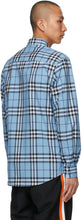 Burberry Blue Poplin Check Shirt