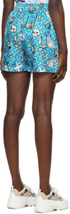 Burberry Blue Printed Tawney Shorts