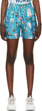 Burberry Blue Printed Tawney Shorts - Shorts de tawney à imprimé bleu burberry - 버버리 블루 인쇄 Tawney 반바지
