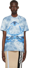 Burberry Blue Tie-Dye Oversized Shark T-Shirt - T-shirt de requin surdimensionné de colorant bleu burberry bleu - 버버리 블루 타이 염료 대형 상어 티셔츠