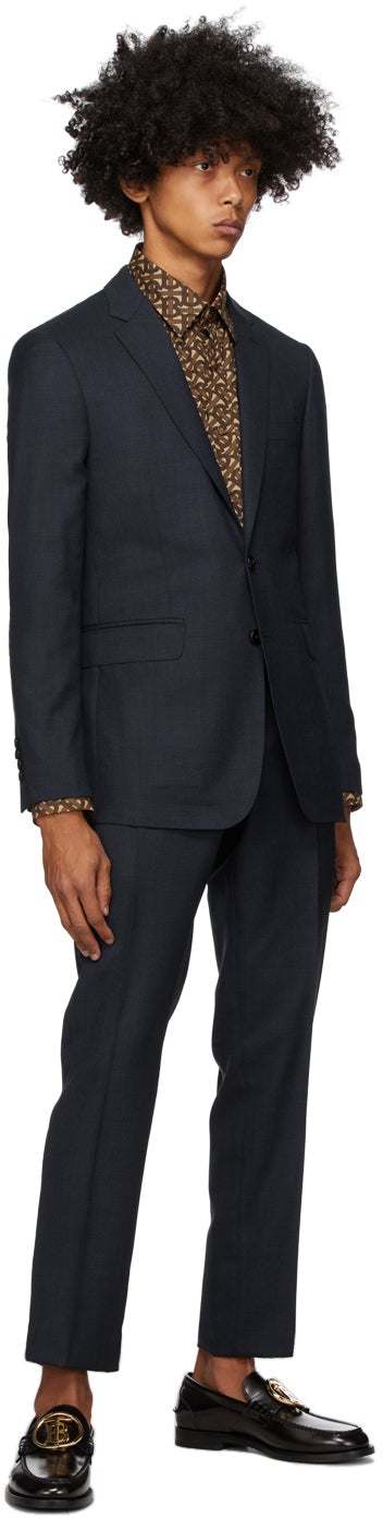 Burberry Blue Travel Slim Suit