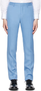 Burberry Blue Wool Tailored Tuxedo Trousers - Pantalon Tuxedo sur mesure de laine bleue burberry - 버버리 블루 양모 맞춤 턱시도 바지