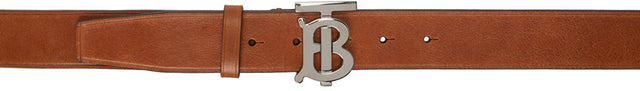 Burberry Brown Calfskin TB Belt - Burberry Brown Calfskin TB Ceinture - 버버리 브라운 송아지 가죽 TB 벨트