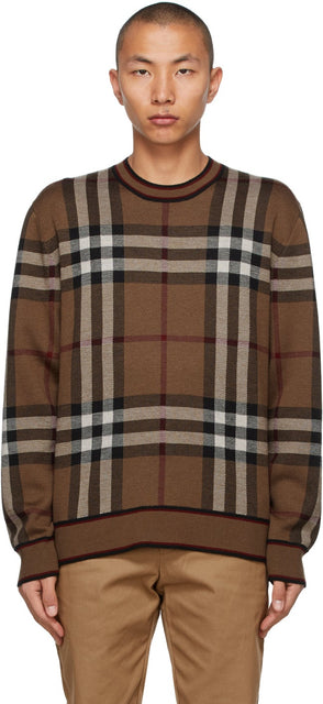Burberry Brown Check Naylor Sweater - Burberry Brown Check Sweater Naylor - 버버리 브라운 체크 네일러 스웨터