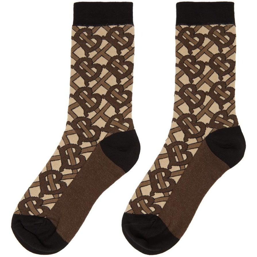 Burberry Brown Monogram Socks – BlackSkinny