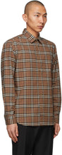 Burberry Brown Poplin Check Shirt