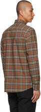 Burberry Brown Poplin Check Shirt