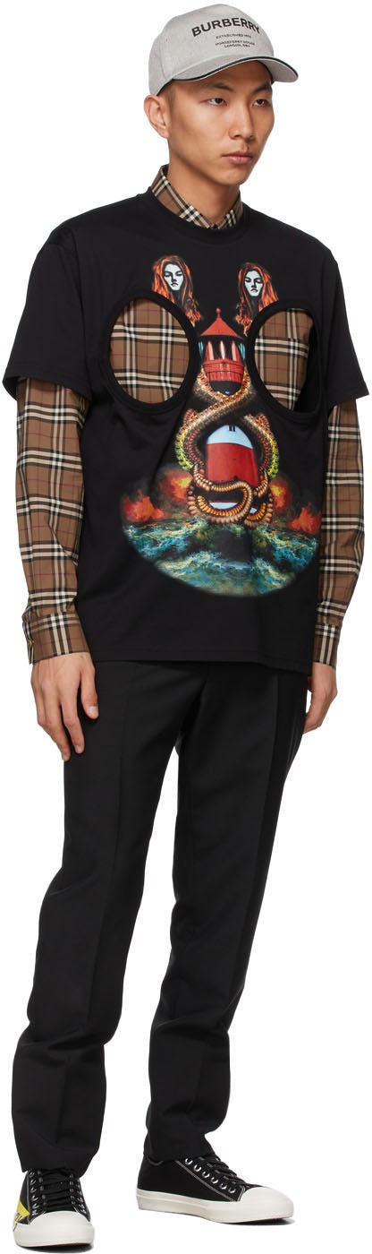 Burberry Brown Poplin Check Shirt