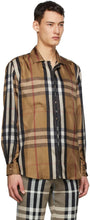 Burberry Brown Silk Twill Reconstructed Shirt