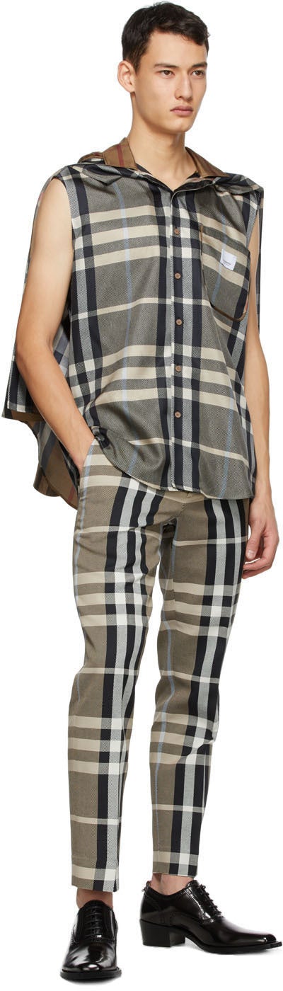 Burberry Brown Silk Twill Reconstructed Shirt