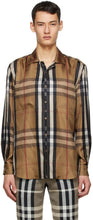 Burberry Brown Silk Twill Reconstructed Shirt - Chemise reconstruction en sergé de soie en soie brune Burberry - 버버리 브라운 실크 능 직물 재건축 셔츠