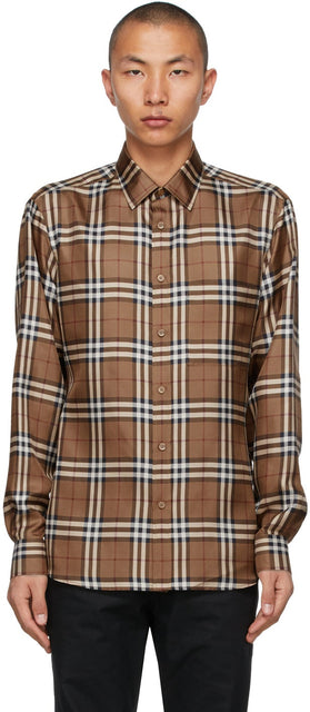 Burberry Brown Vintage Check Sandcroft Shirt - Chemise Sandcroft Vintage Vintage Burberry Brown Vintage - 버버리 브라운 빈티지 확인 Sandcroft Shirt.