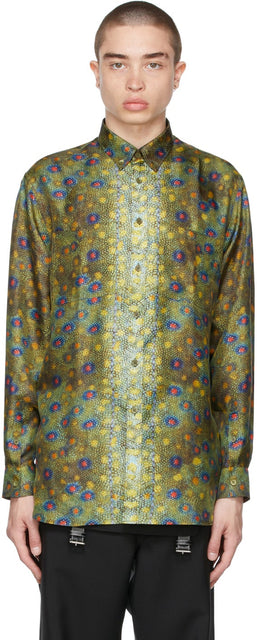 Burberry Green Fish Scale Print Shirt - Chemise d'impression de poisson vert burberry - 버버리 녹색 물고기 스케일 프린트 셔츠