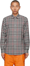 Burberry Grey Check Caxton Shirt - Burberry Gray Check Caxton Shirt - 버버리 그레이 체크 Caxton Shirt.