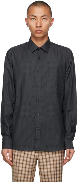 Burberry Grey Check Sanders Shirt - Chemise de ponceuse à burberry gris - 버버리 회색 체크 샌더스 셔츠